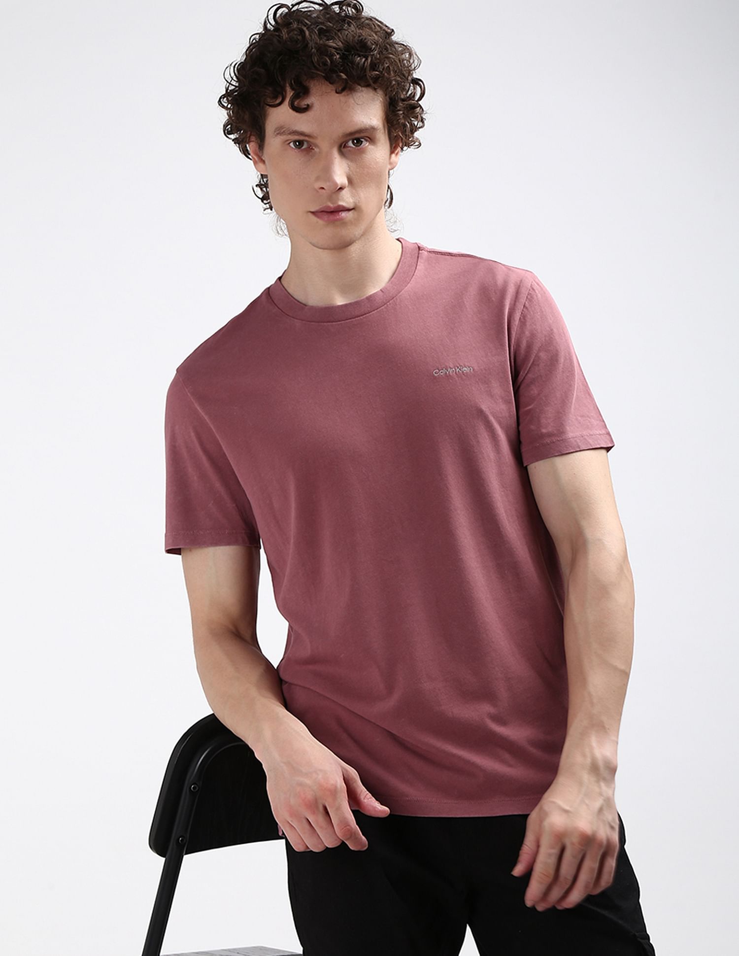Calvin Klein Solid Cotton T-Shirt