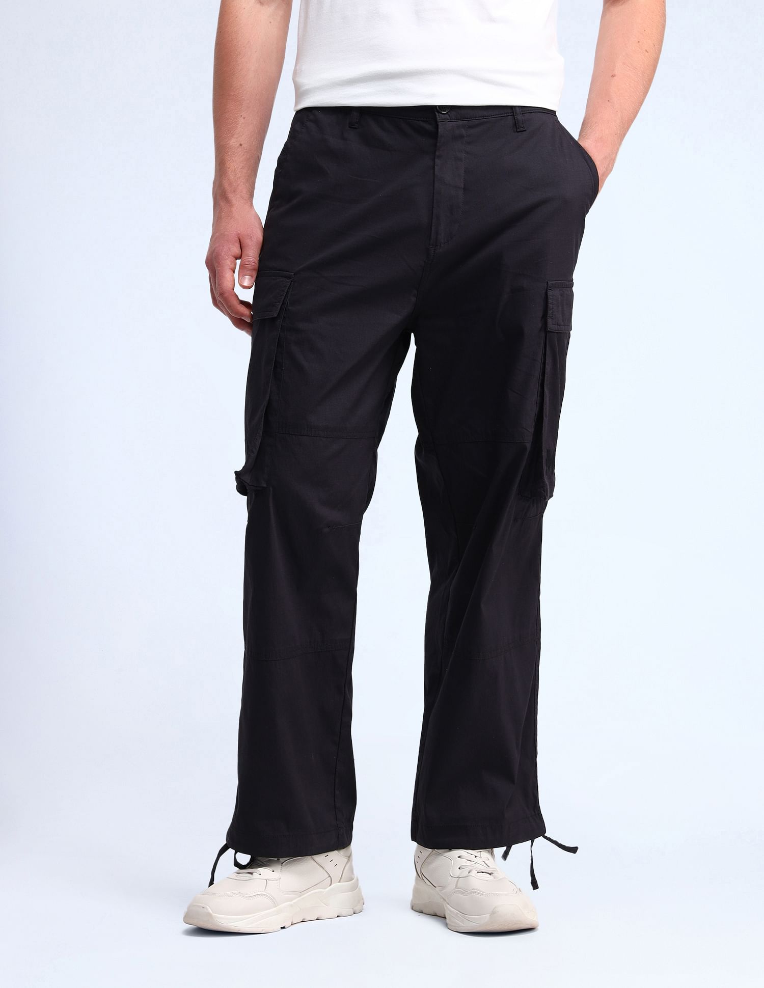 Flying Machine Mid Rise Relaxed Fit Trousers