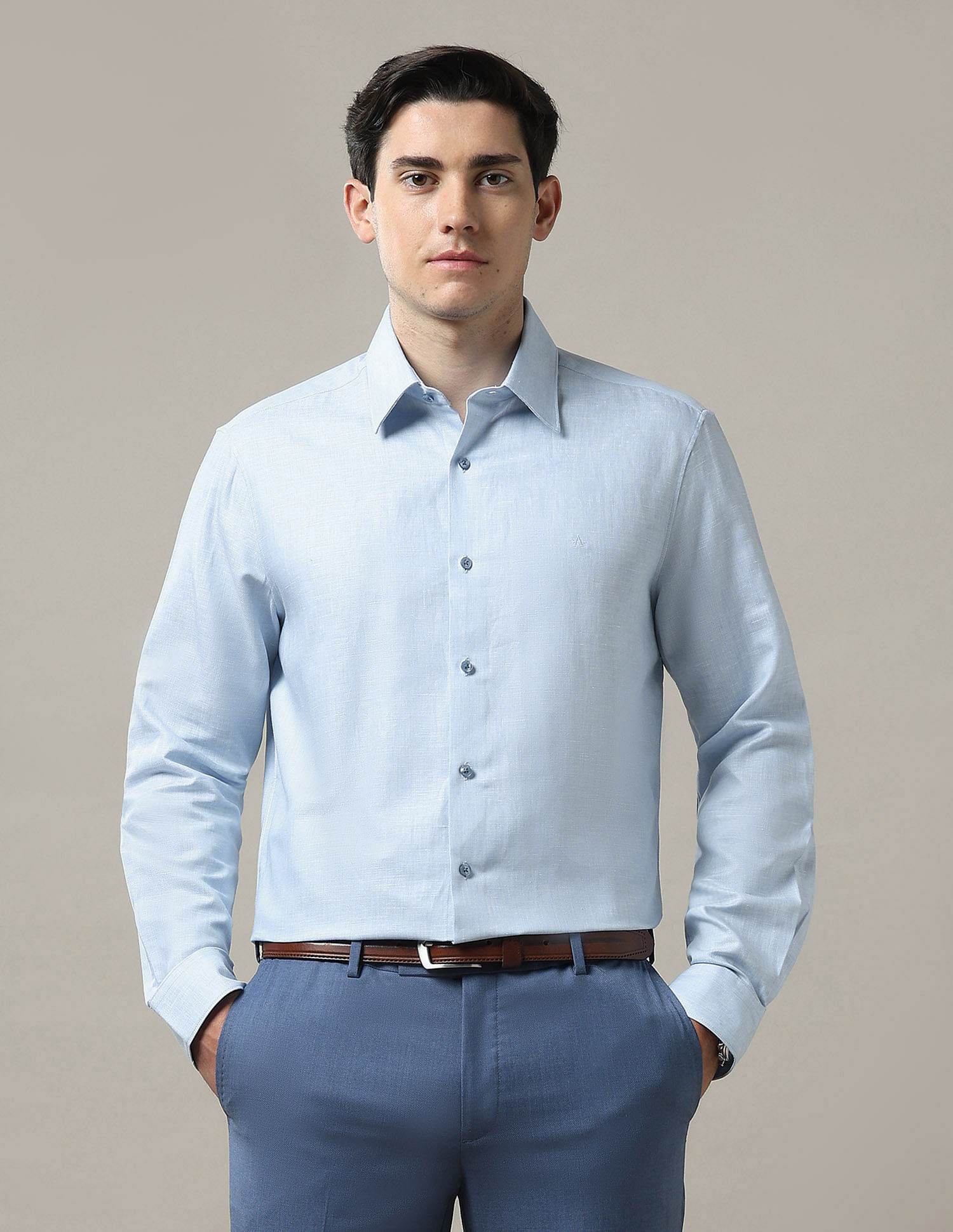 Arrow Dobby Solid Tailored Fit 1851 Shirt