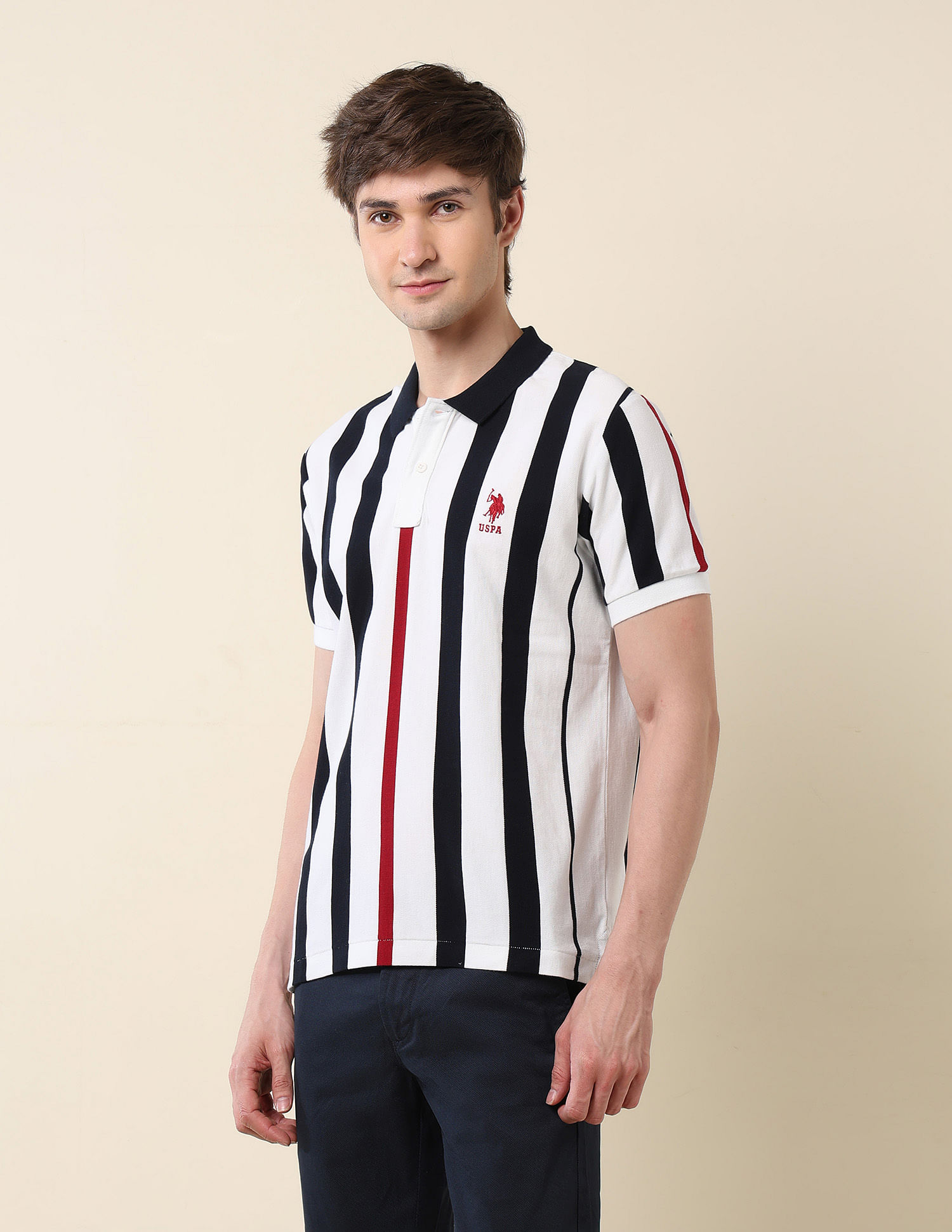 U.S. Polo Assn. Vertical Striped Classic Polo Shirt