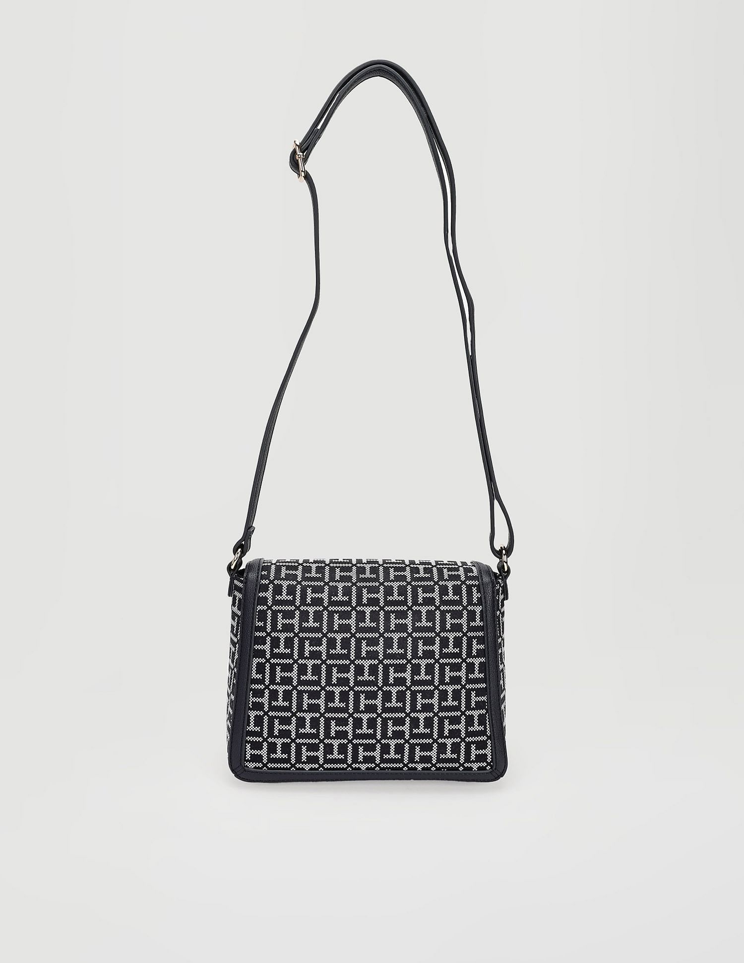 Tommy Hilfiger Printed Blue Polyester Sling Bags