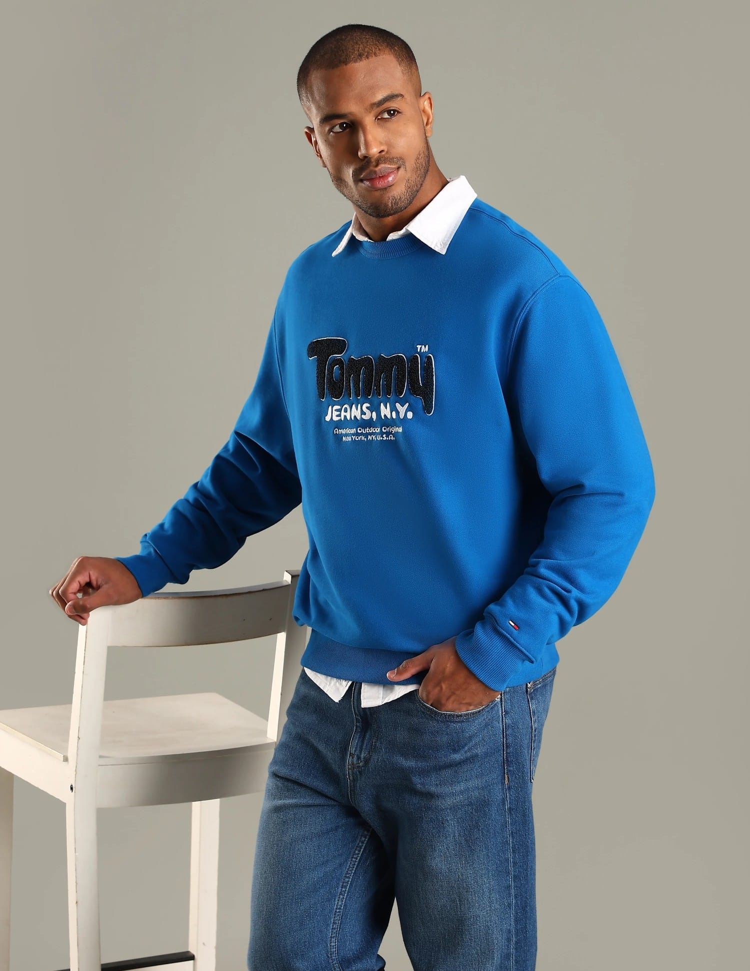 Nnnow Tommy Jeans Logo Sweatshirt Buy Tommy Hilfiger Embroidered