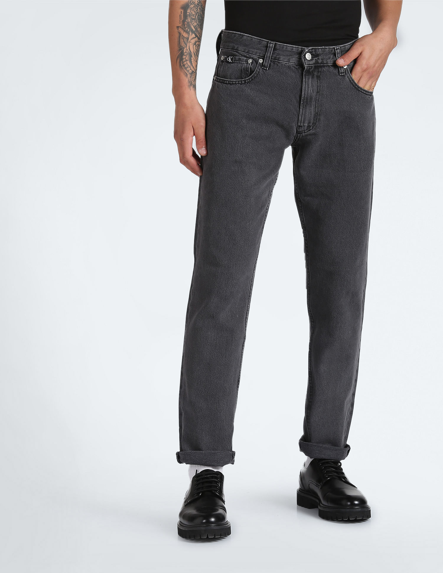 Calvin Klein Authentic Straight Fit Pure Cotton Jeans