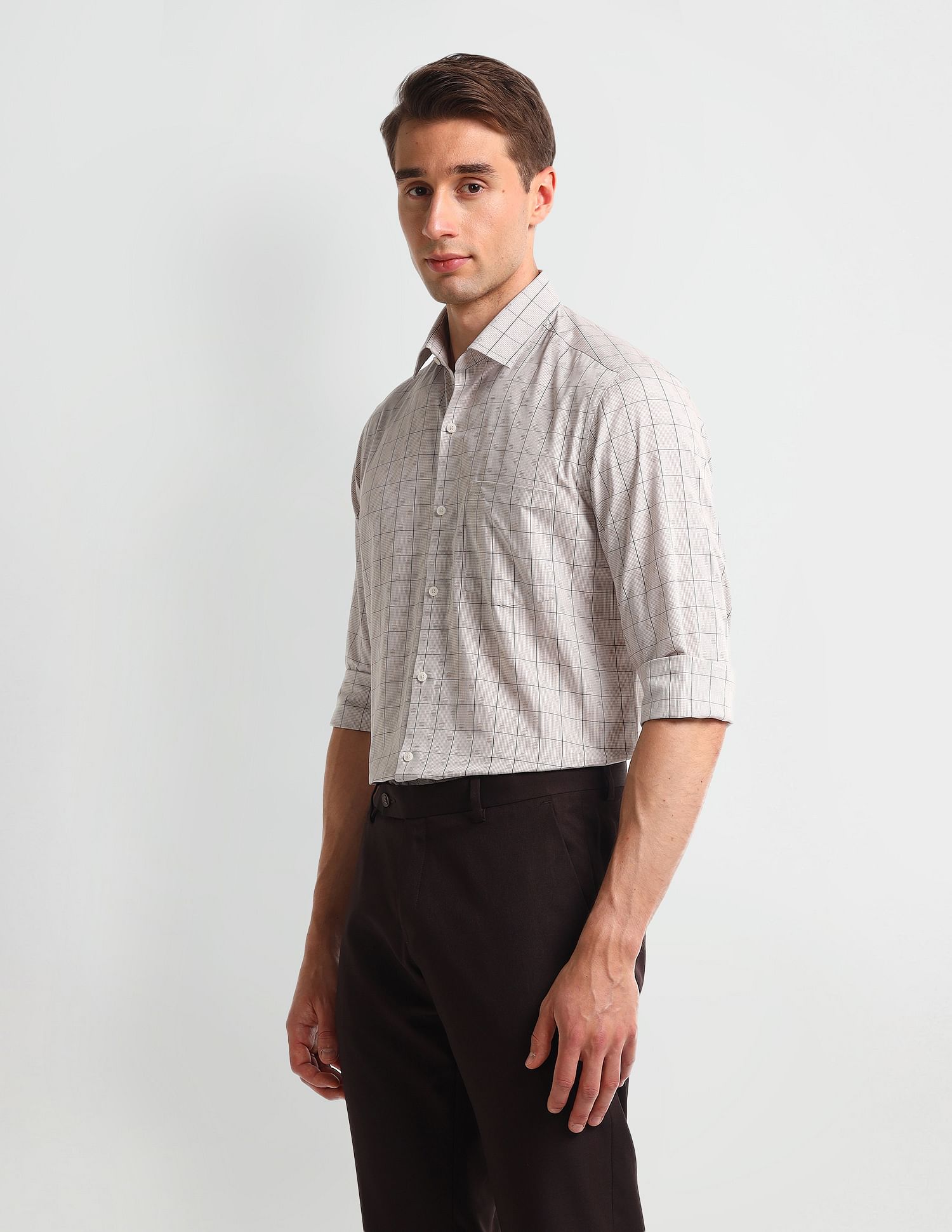 Arrow Windowpane Checked Dobby Shirt