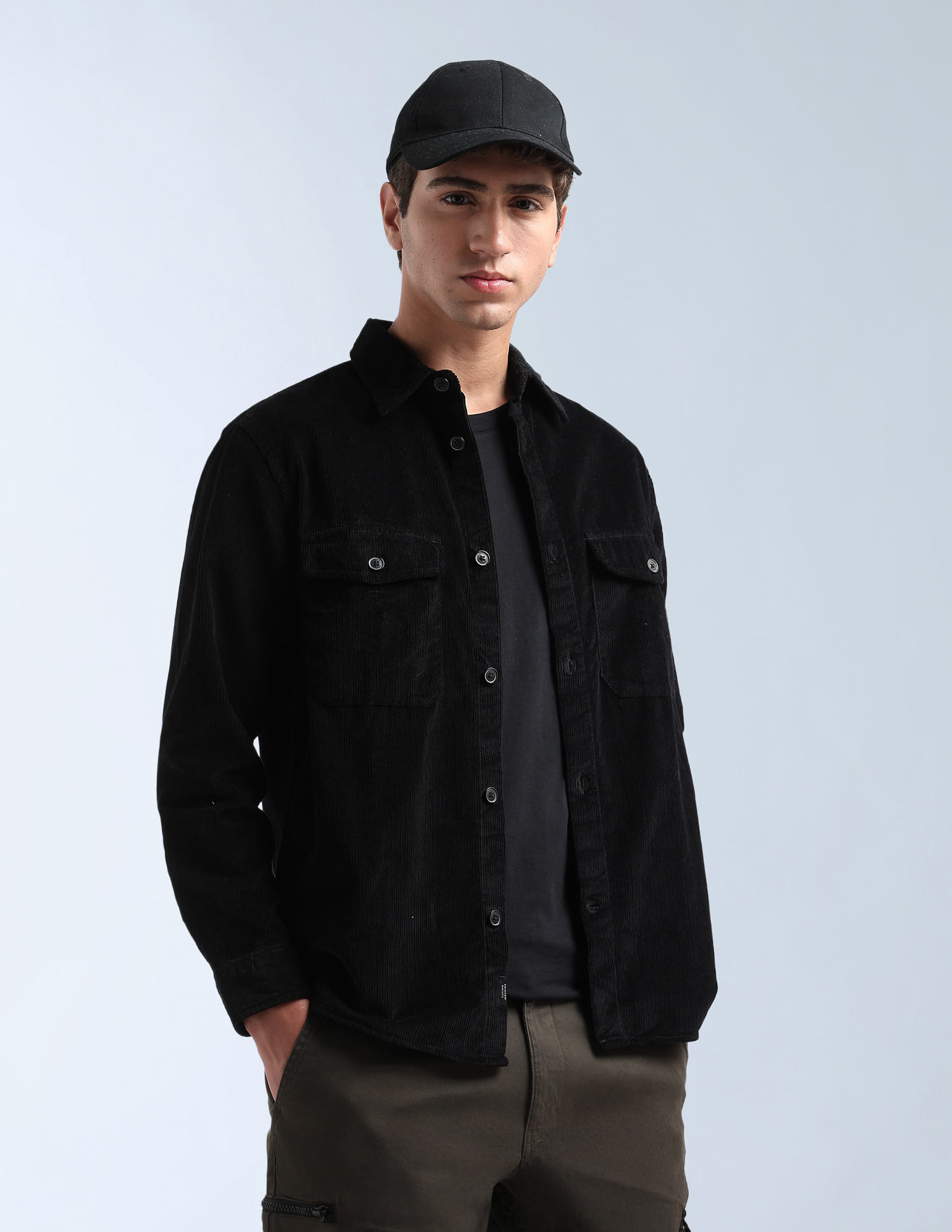 Buy Flying Machine Relaxed Fit Corduroy Shirt - NNNOW.com