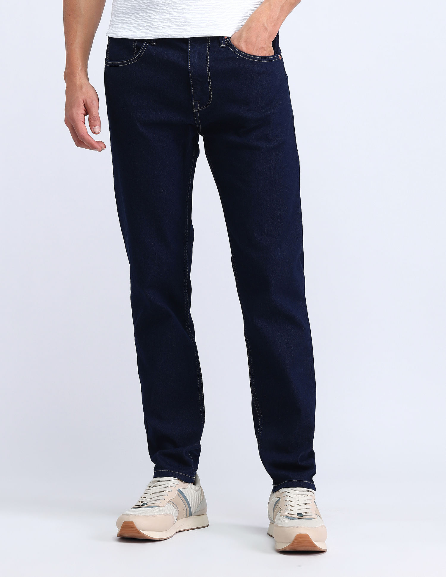 Flying Machine Slash Slim Tapered Jeans