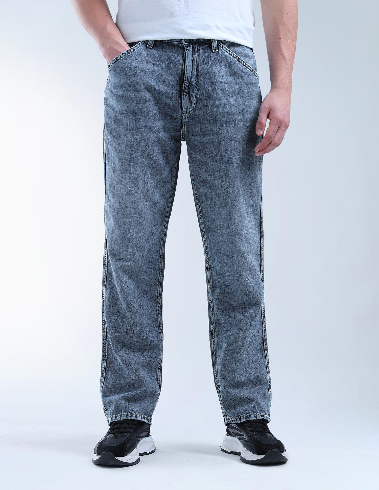Flying Machine Ligh Wash Cobain X Linen Jeans