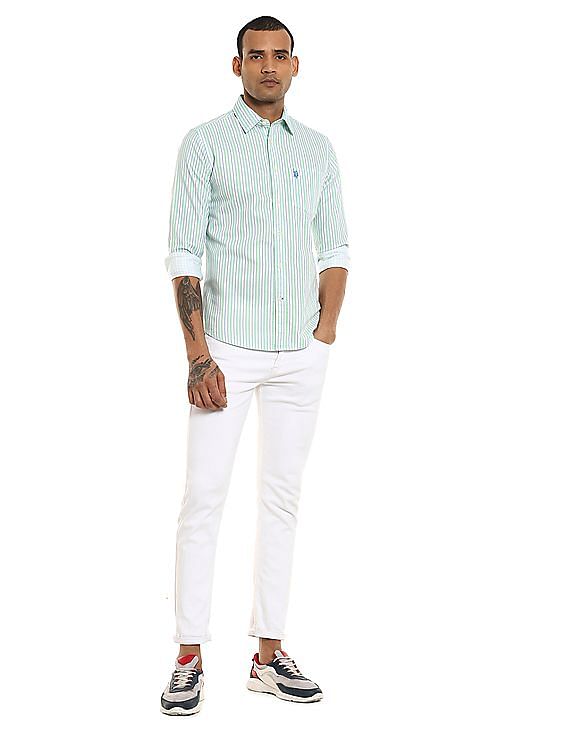 U.S. Polo Assn. Striped Cotton Casual Shirt