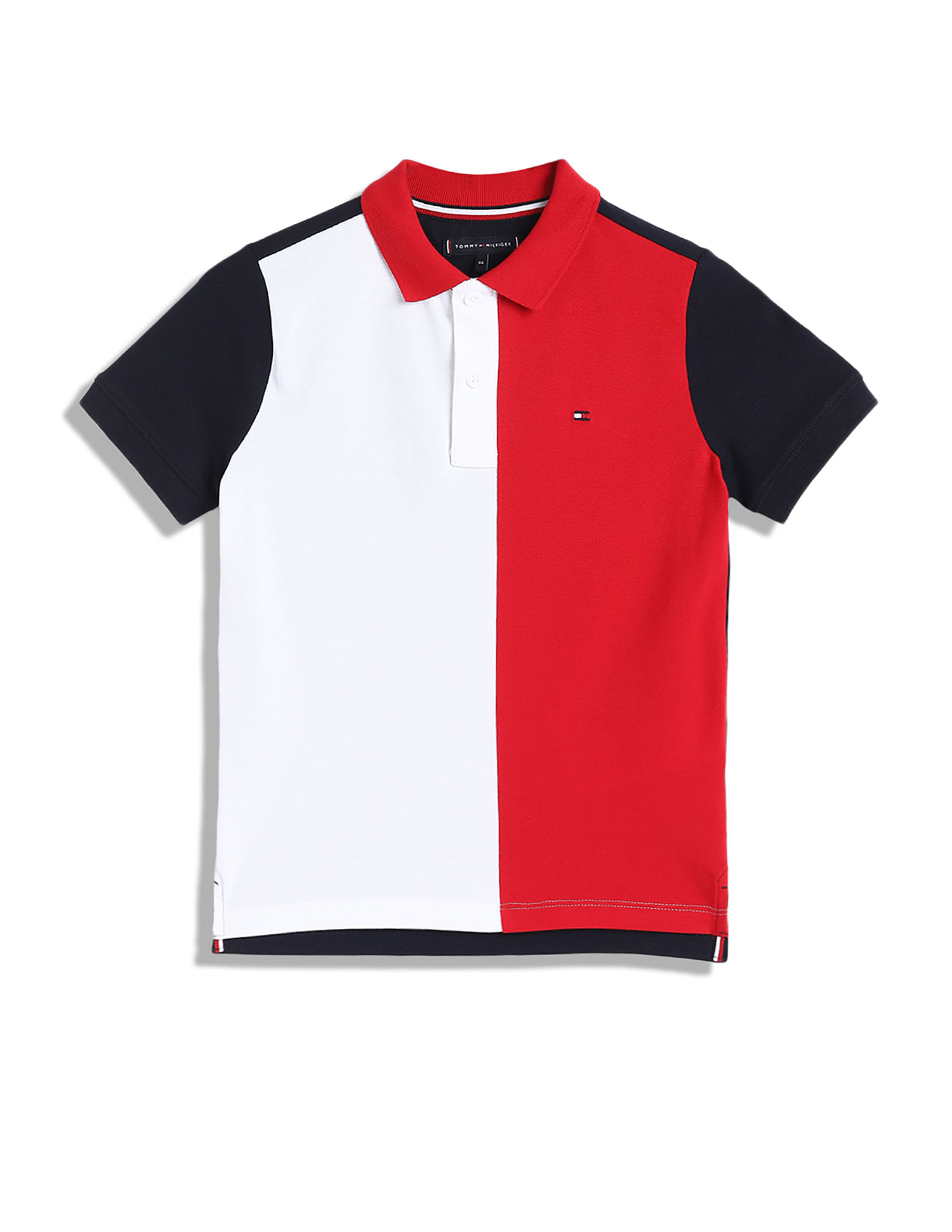 Tommy Hilfiger Kids Color Block Regular Fit Polo T-Shirt