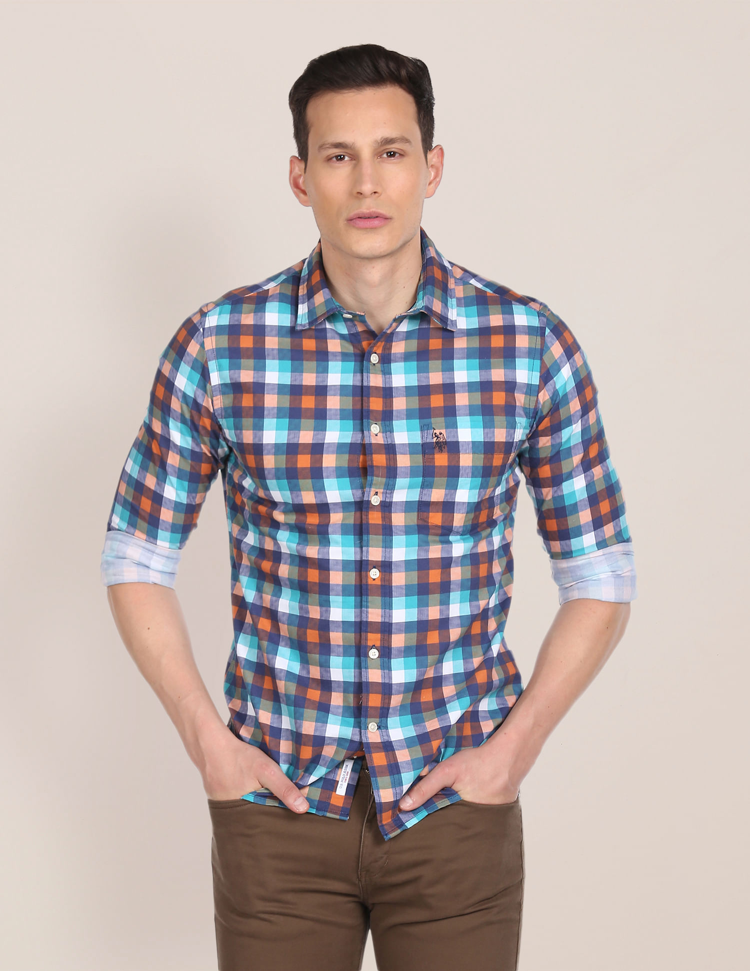 U.S. Polo Assn. Cotton Check Casual Shirt