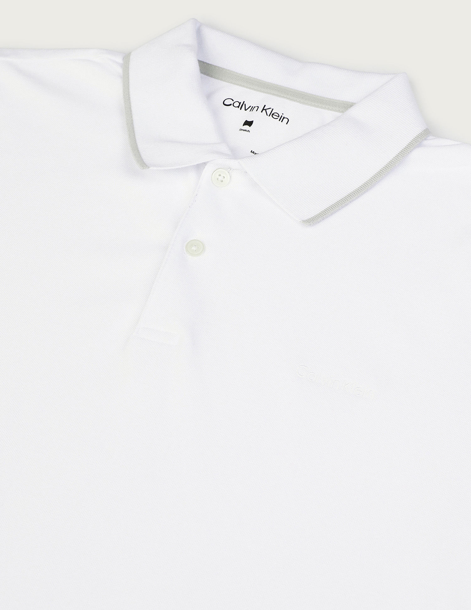 Calvin Klein Jeans Stretch Pique Solid Tipped Polo Shirt