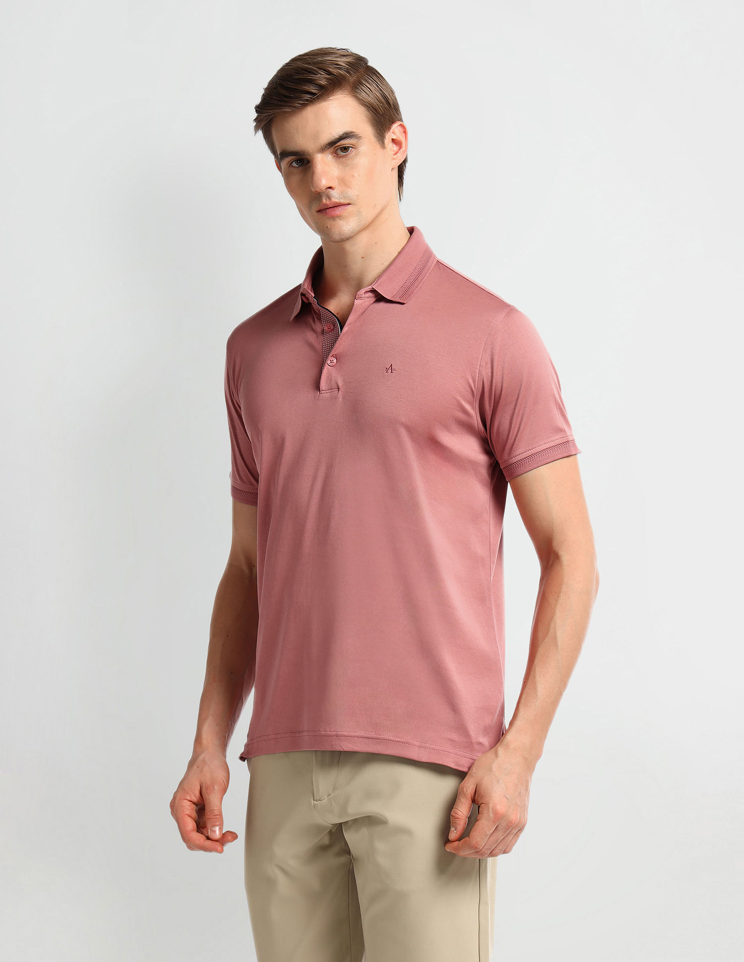 Arrow Solid Cotton Polo Shirt