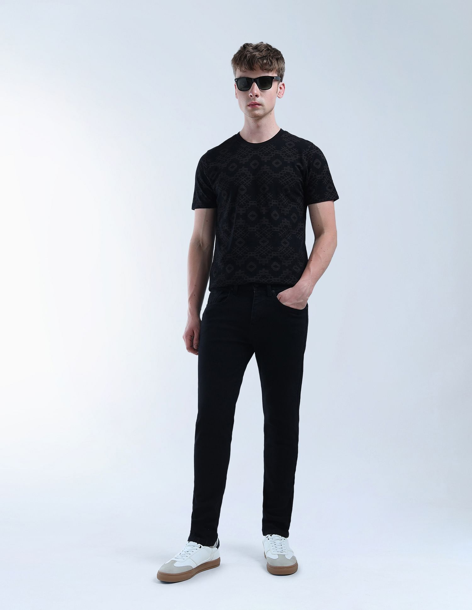 Flying Machine Geometric Printed Essentials T-Shirt
