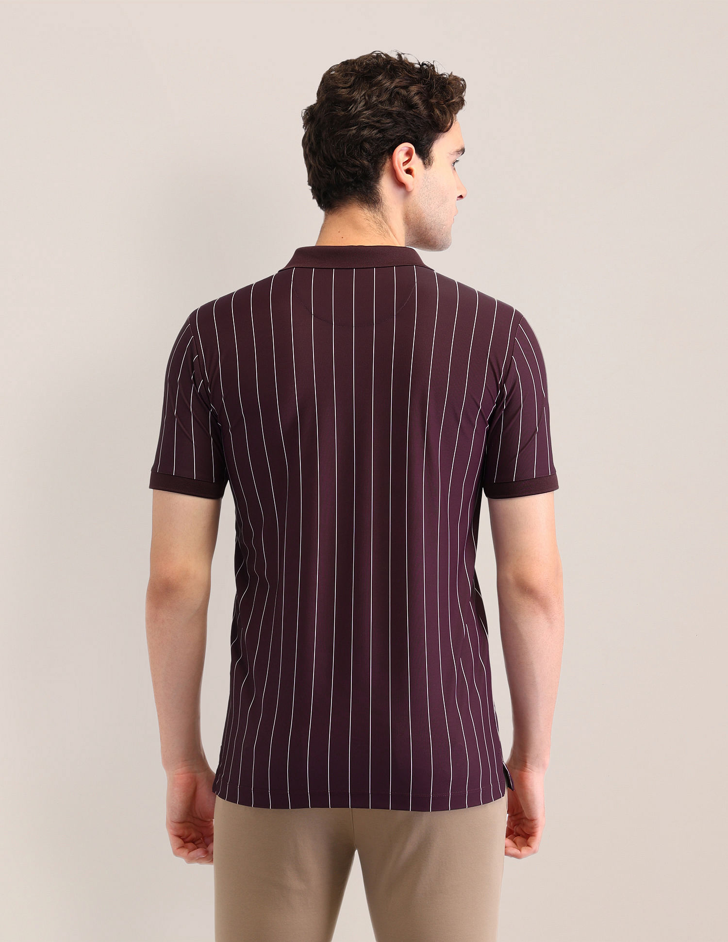 U.S. Polo Assn. Vertical Striped Slim Fit Polo Shirt