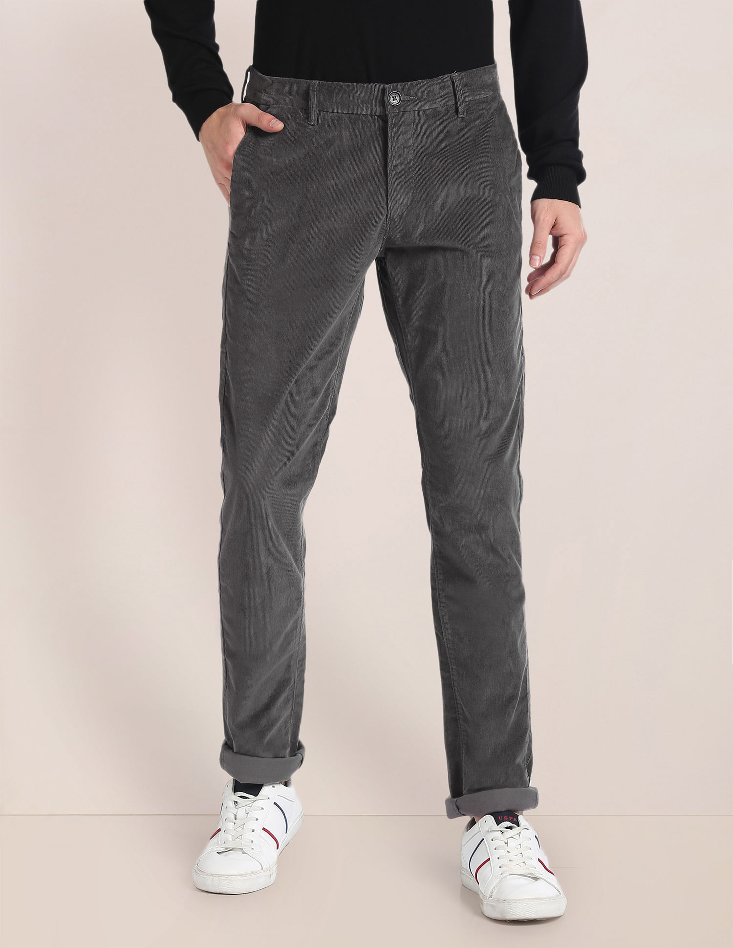 U.S. Polo Assn. Corduroy Denver Slim Fit Casual Trousers