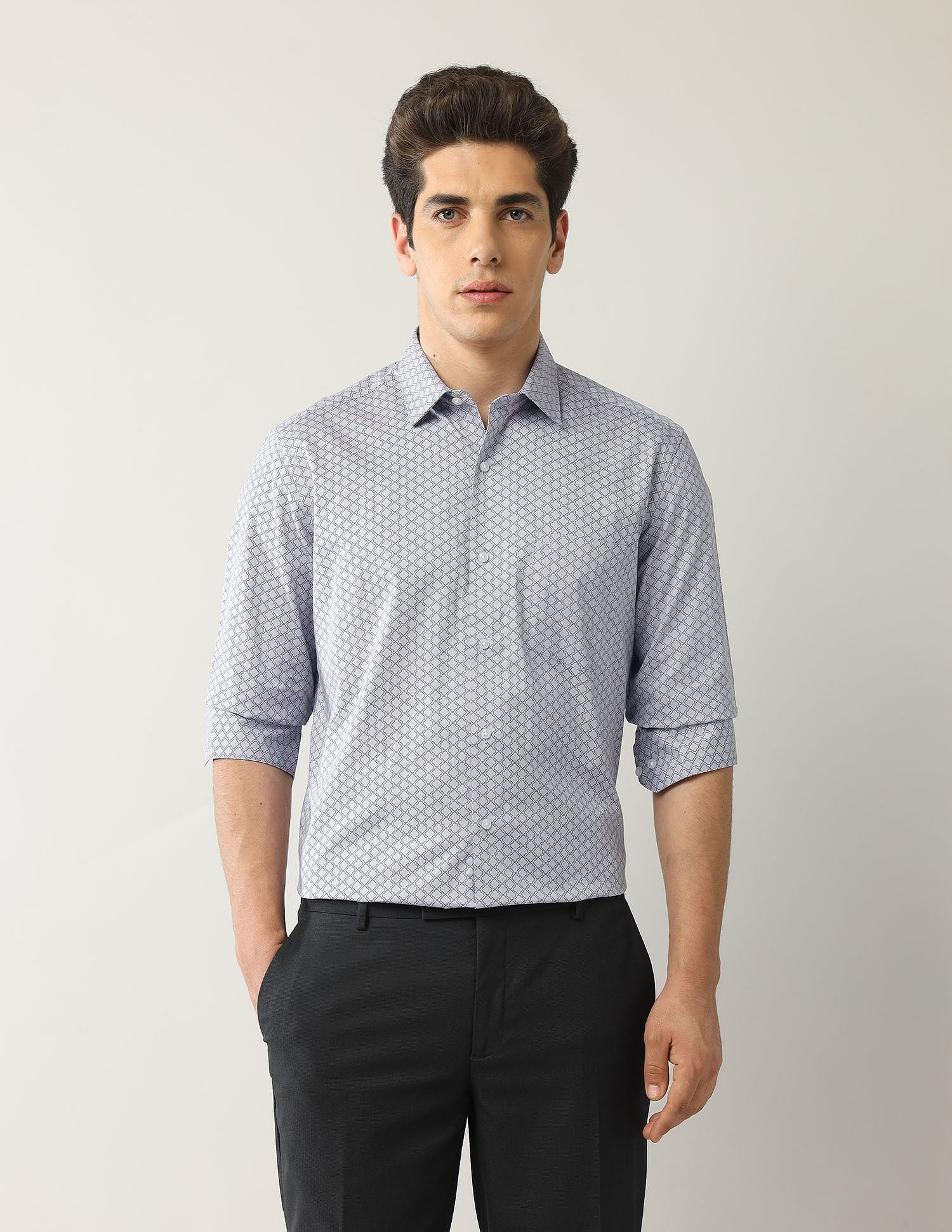 Arrow Liberty Classic Fit Geometric Printed Shirt