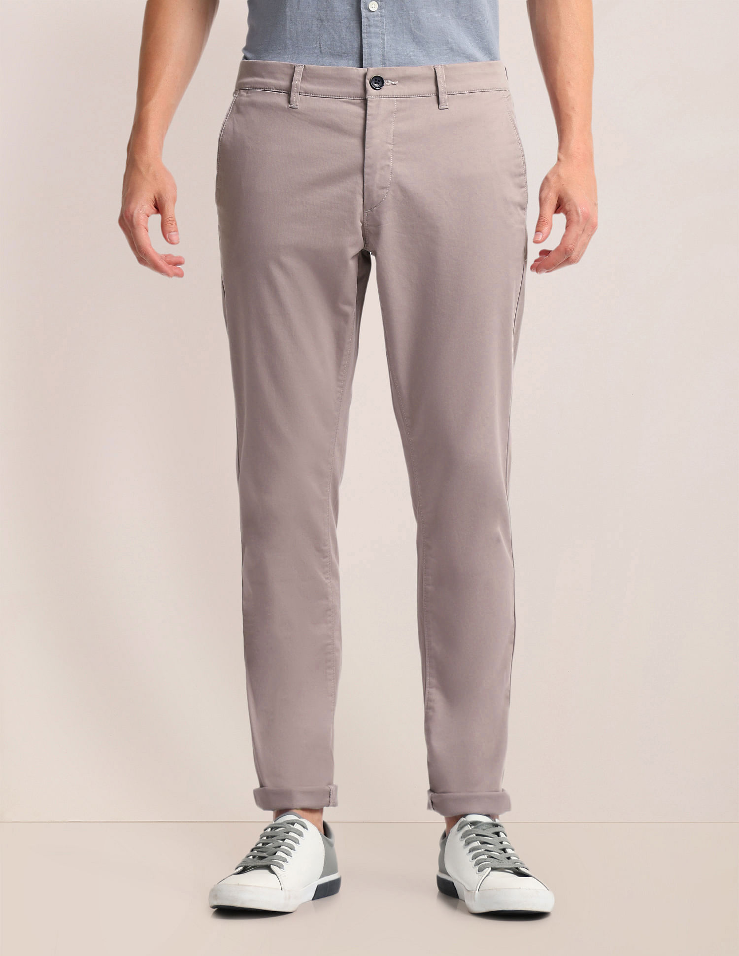 U.S. Polo Assn. Slim Straight Fit Satin Trousers