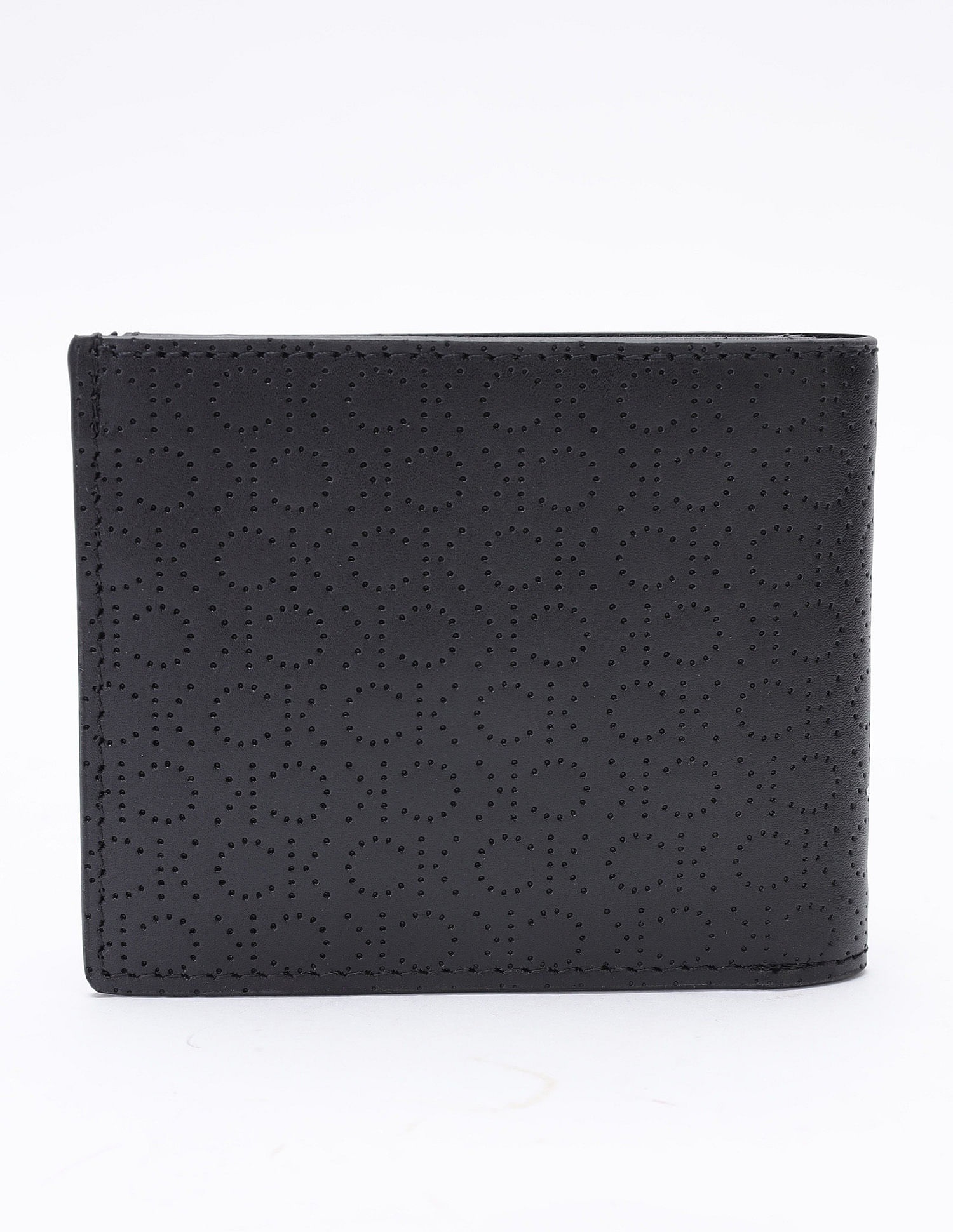 Calvin Klein Logo Black Leather Bi-Fold Wallet