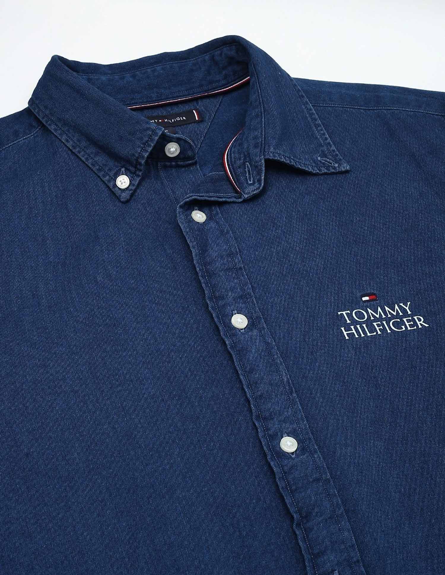 Tommy Hilfiger Solid Regular Fit Twill Woven Shirt