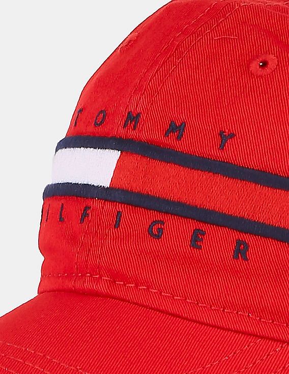 Buy Tommy Hilfiger Embroidered Red Cap Boys Kids Logo