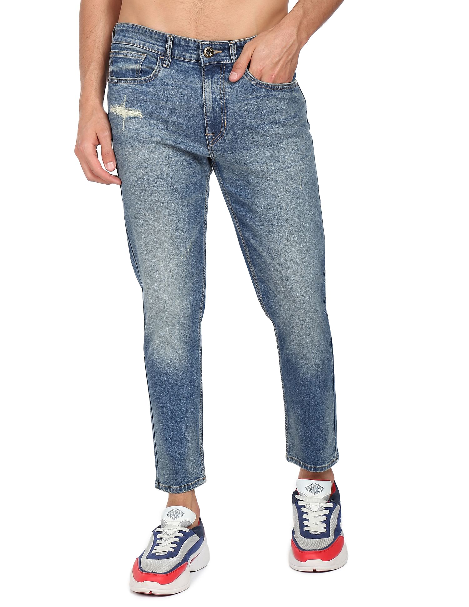 Flying Machine MJ Mankle Slim Fit Stone Wash Jeans