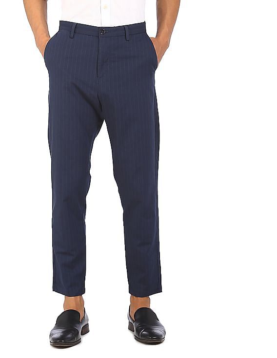 U.S. Polo Assn. Mid Rise Striped Smart Casual Trousers