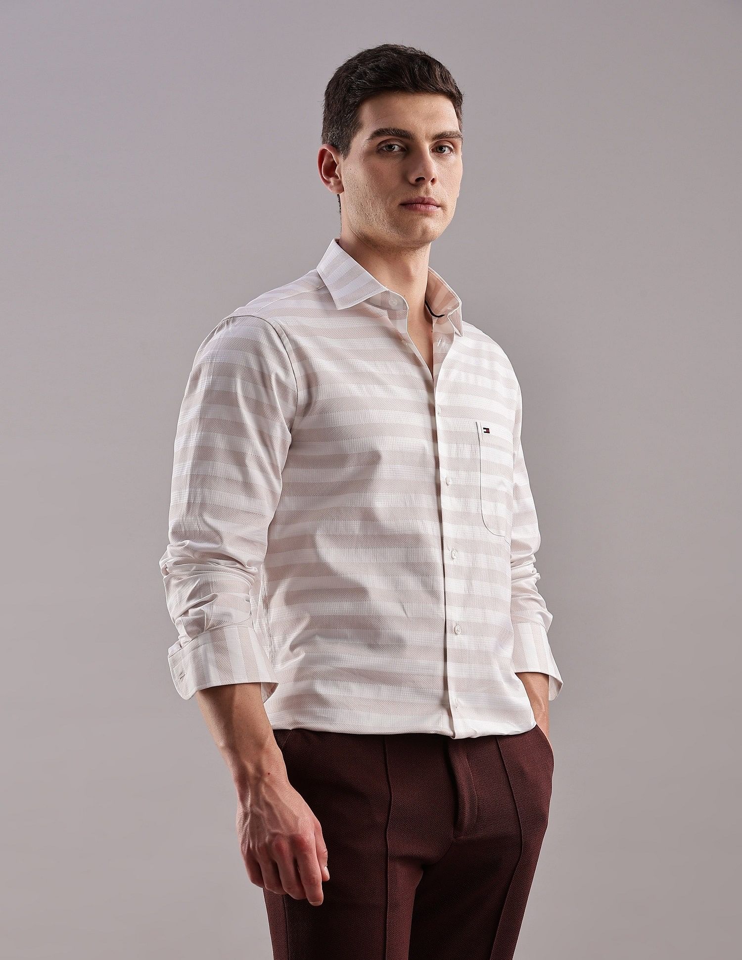 Tommy Hilfiger Striped Regular-Fit Cotton Shirt