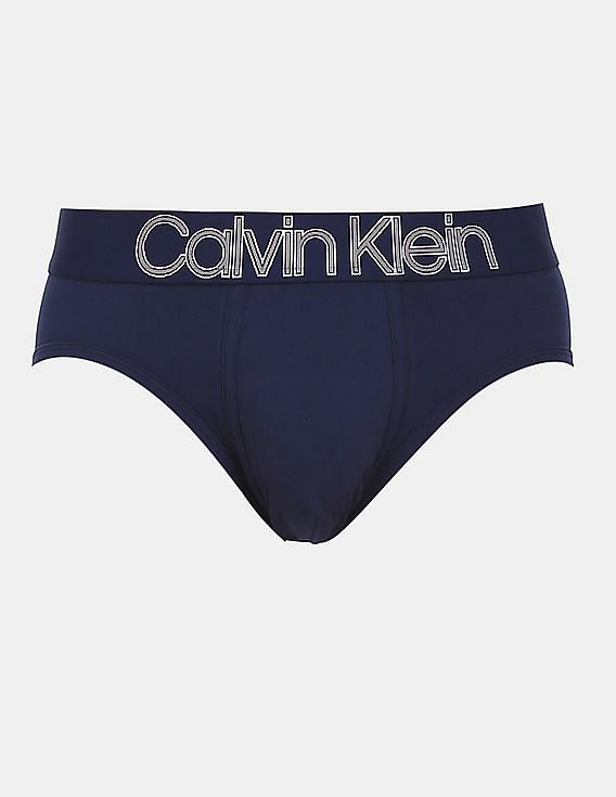 Calvin Klein Underwear Men Blue Pique Solid Hipster Briefs