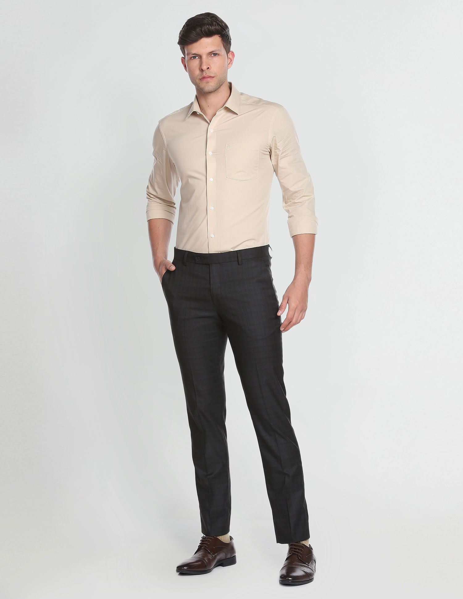 Clothing - Men's Summer Slim Dress Suit Pants Korean Style Formal Men  Business Casual Long Trousers Black Gray Navy Blue Pantalones Hombre (Gray  29): Buy Online at Best Price in UAE - Amazon.ae