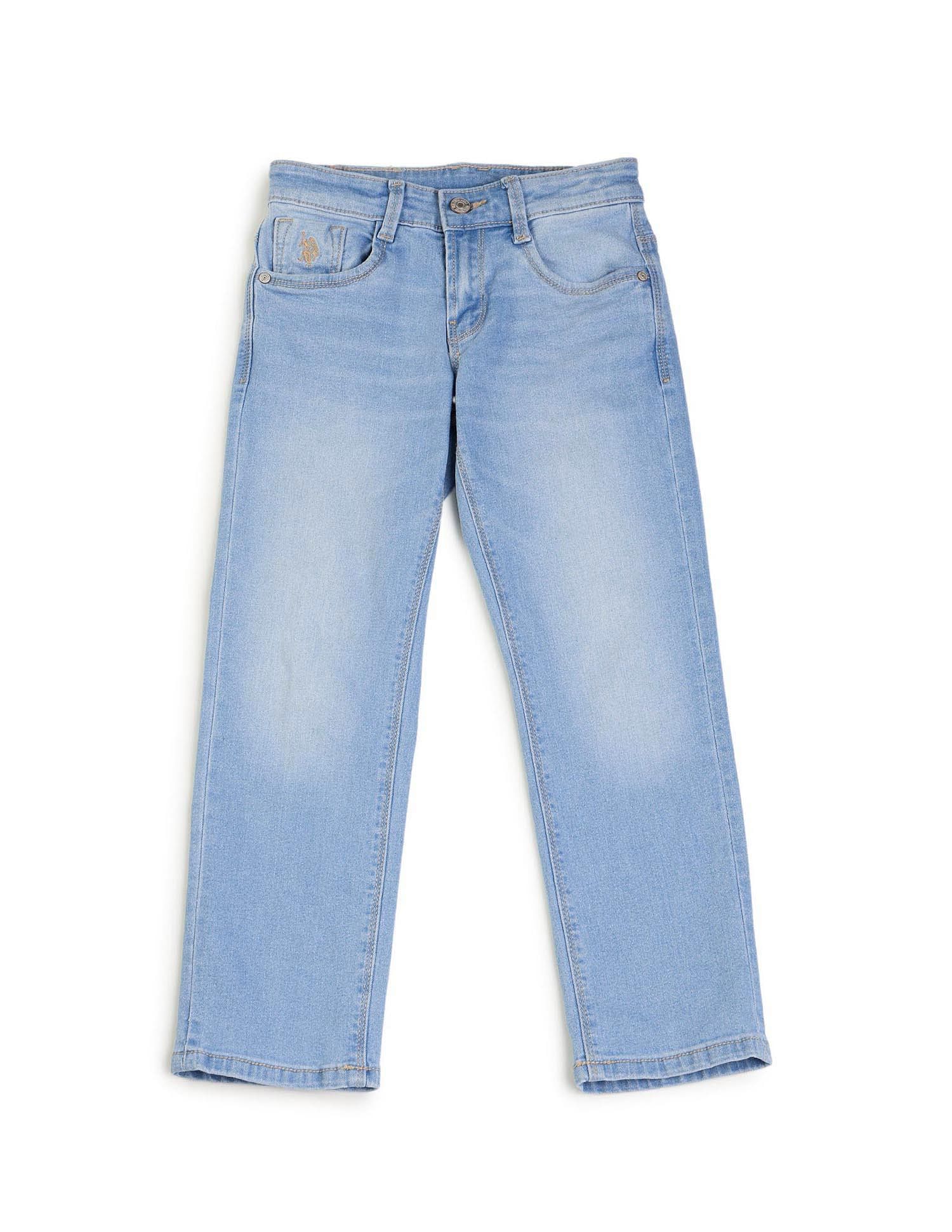 U.S. Polo Assn. Kids Boys Relaxed Fit Whiskered Jeans