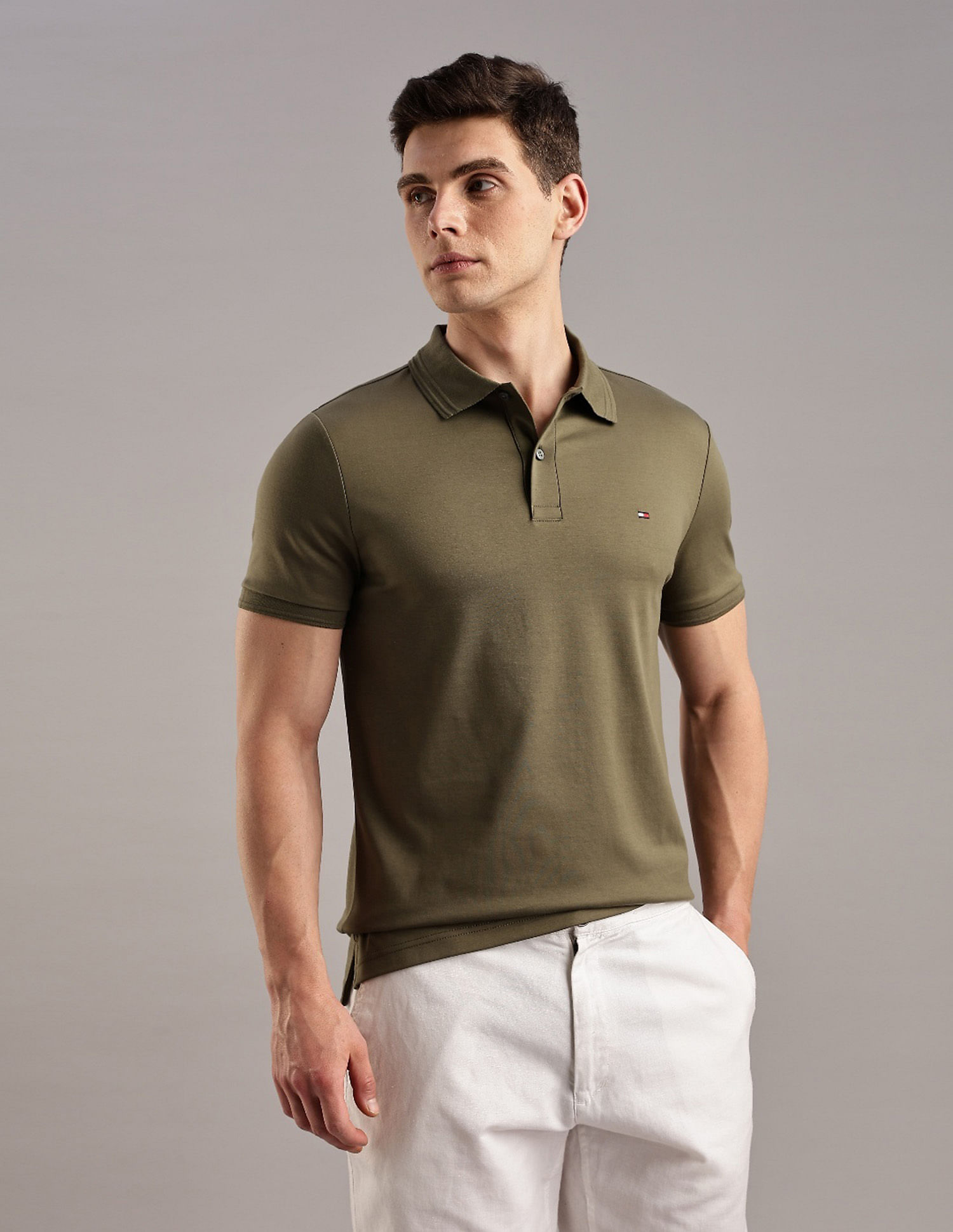 Tommy Hilfiger Solid Regular-Fit Cotton T-Shirt