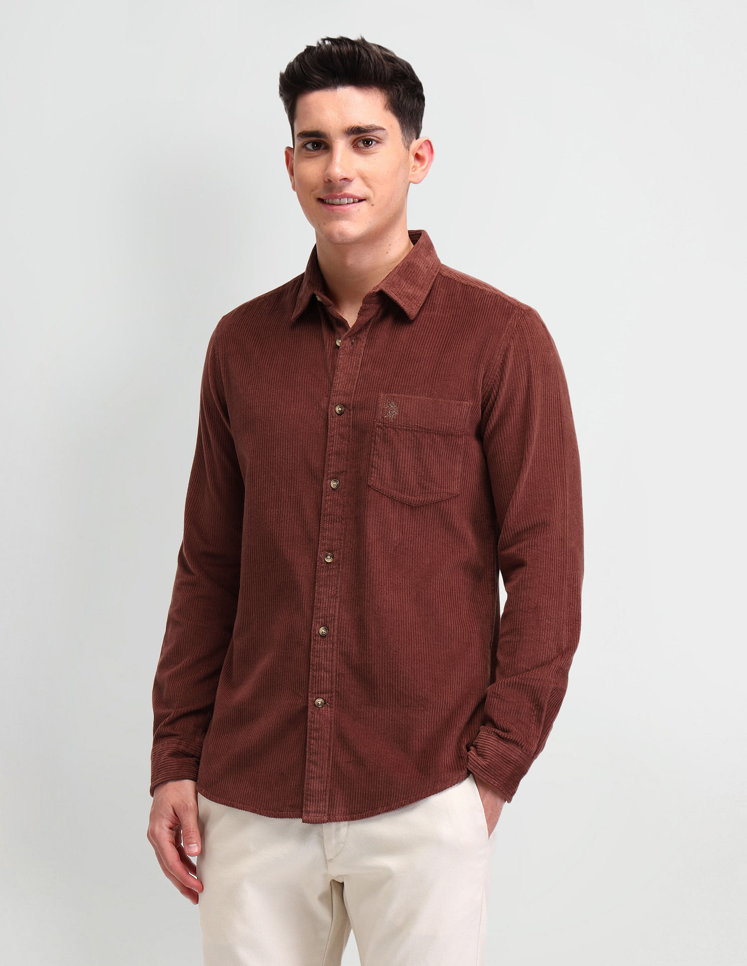 U.S. Polo Assn. Denim Co. Textured Slim Fit Shirt