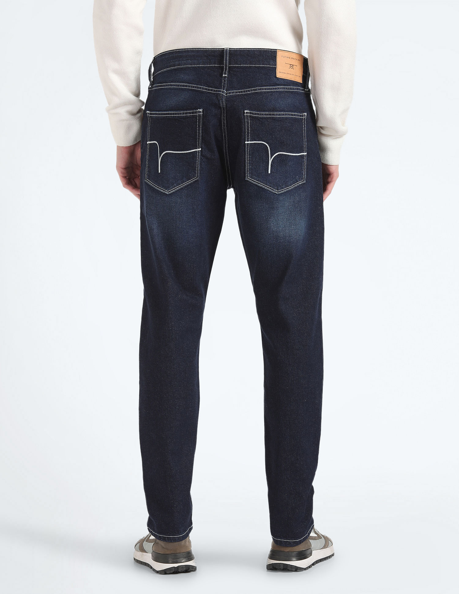 Flying Machine Slash Slim Tapered Fit Whiskered Jeans
