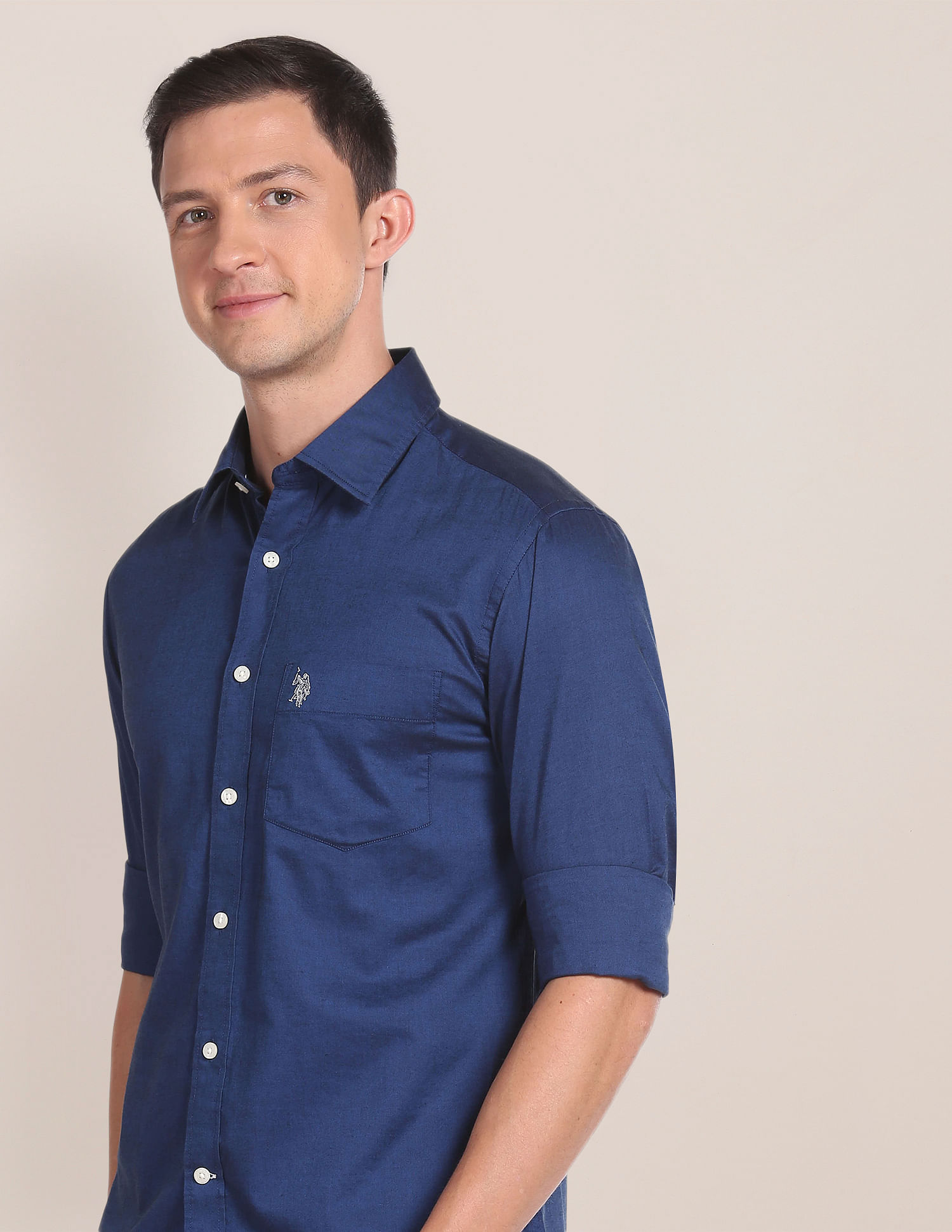 U.S. Polo Assn. Solid Cotton Tailored Shirt