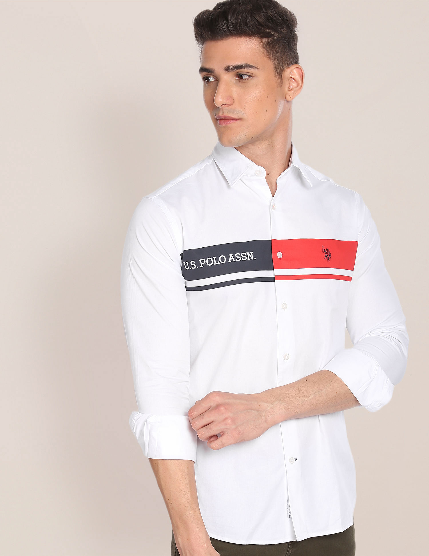 U.S. Polo Assn. Dyed Stripe Solid Shirt