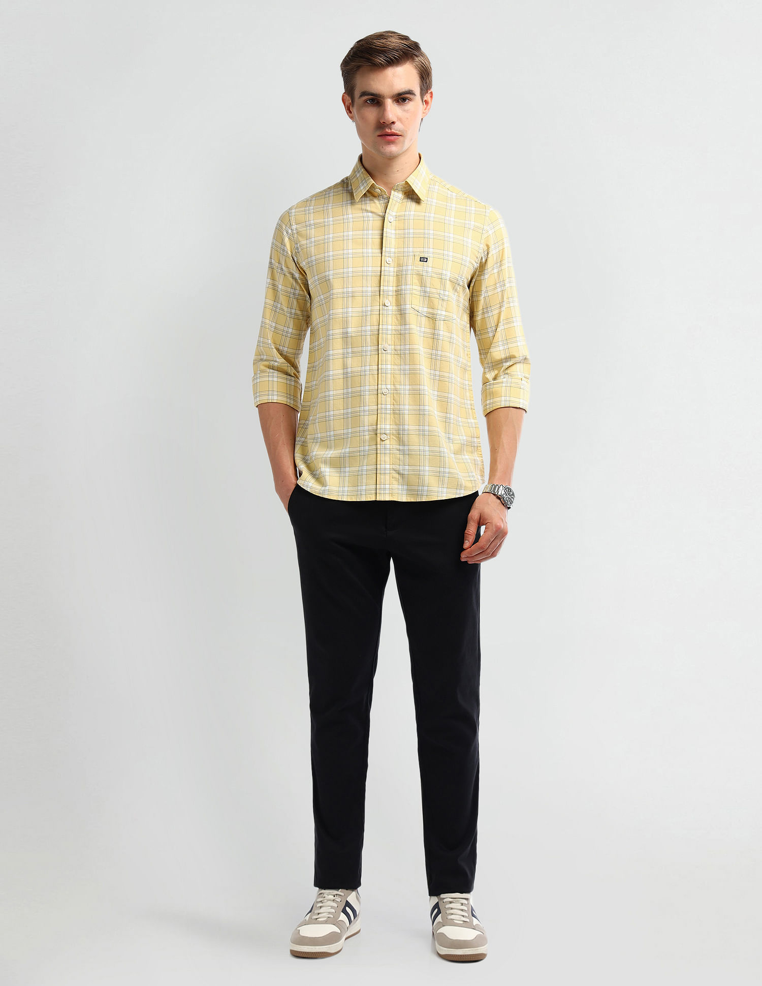 Arrow Sport Manhattan Slim Fit Cotton Shirt