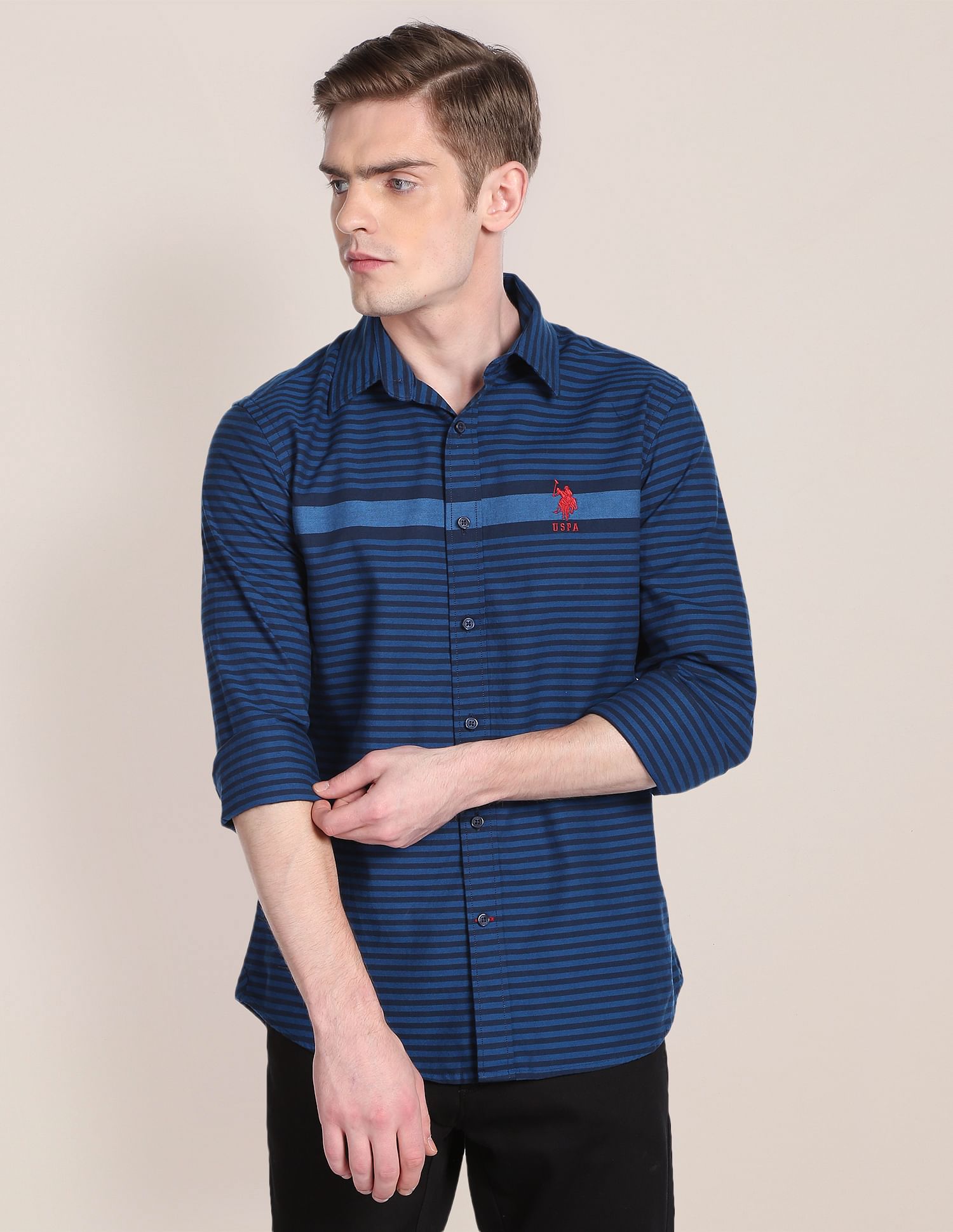 U.S. Polo Assn. Signature Engineered Stripe Oxford Shirt