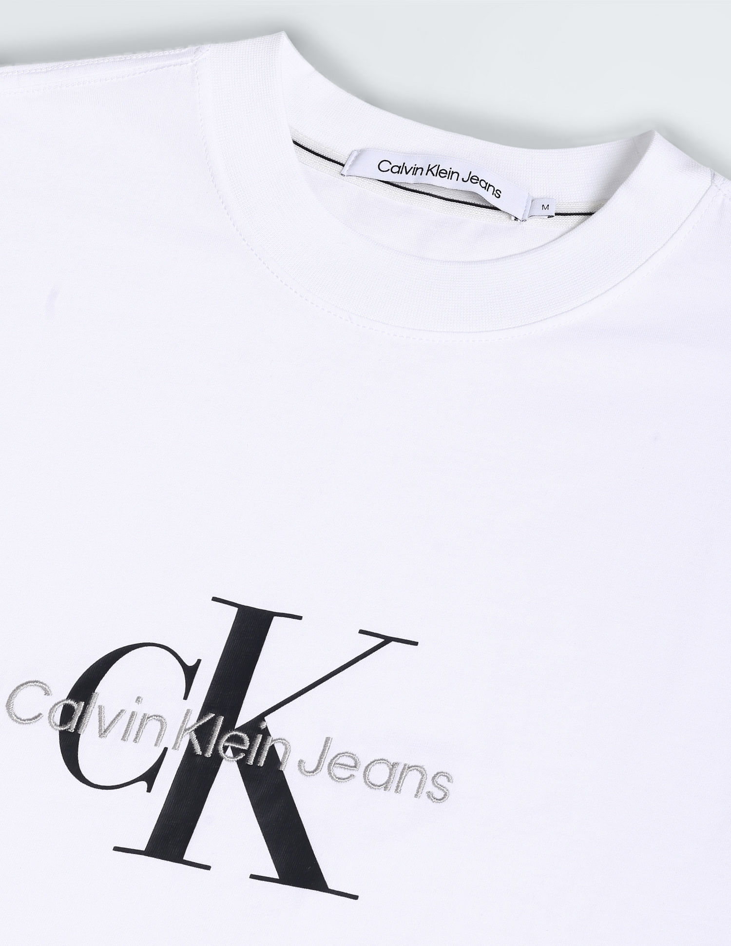 Jeans T-Shirt Mono Logo Calvin Klein Transitional Organic Cotton Buy