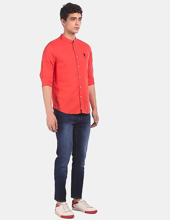 Buy U.S. Polo Assn. Men Coral Red 