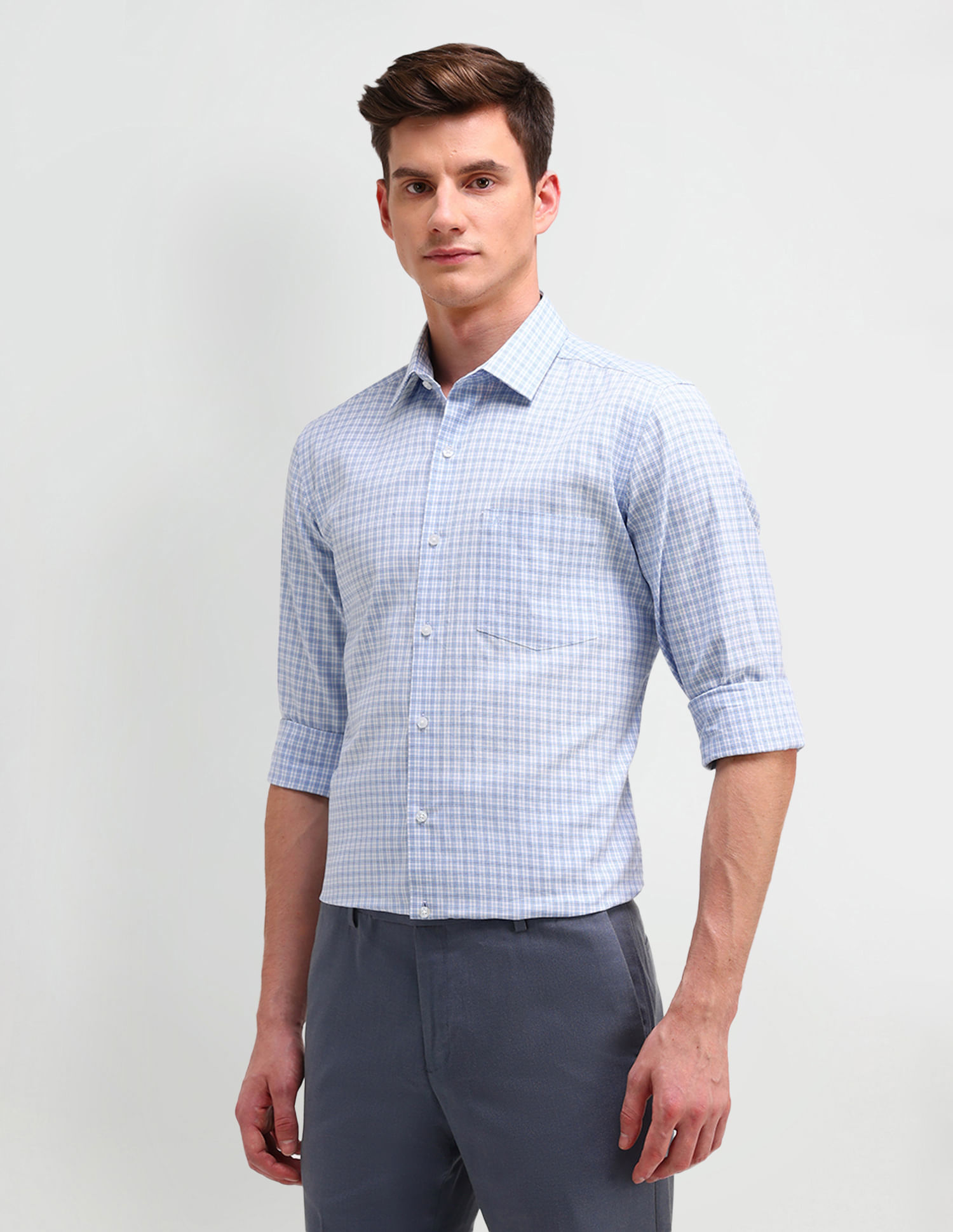 Arrow Slim Fit Plaid Checked Shirt