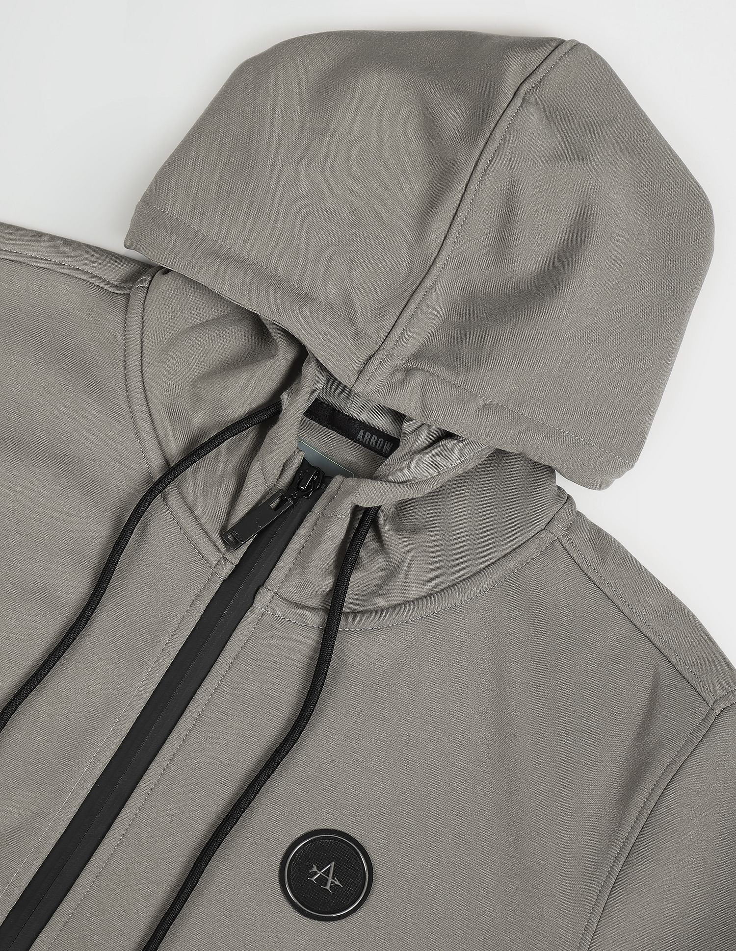 Arrow Newyork Solid Zip Up Sweatshirt