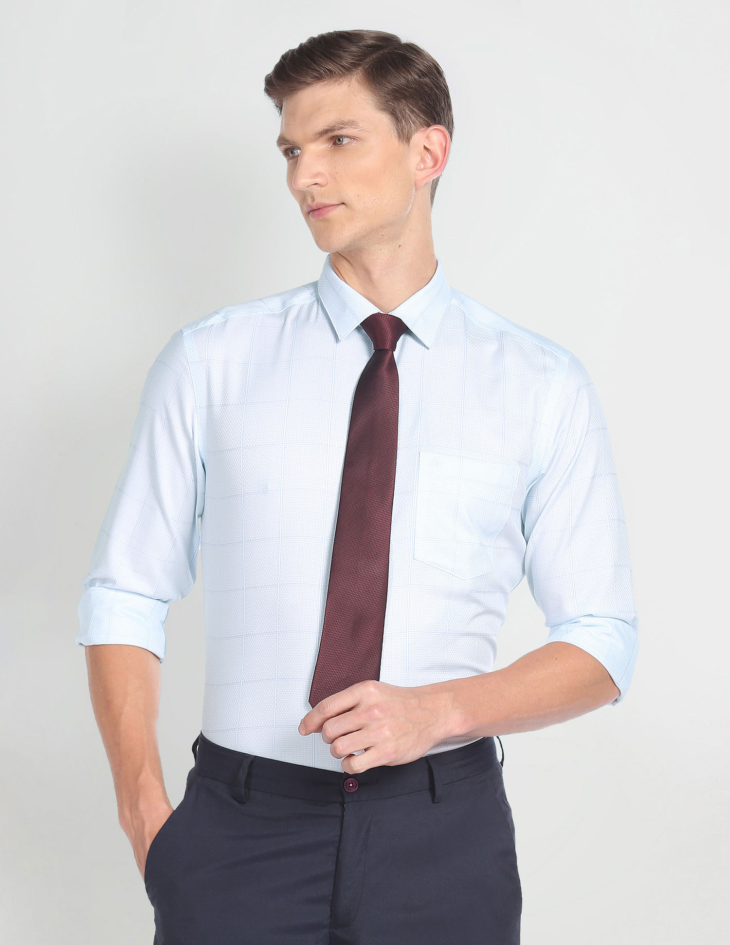 Arrow Outline Check Auto Press Shirt