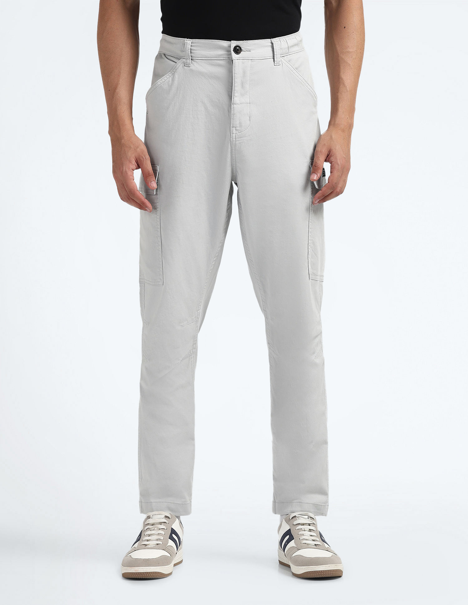 Flying Machine Mid Rise Slim Fit Cargo Pants