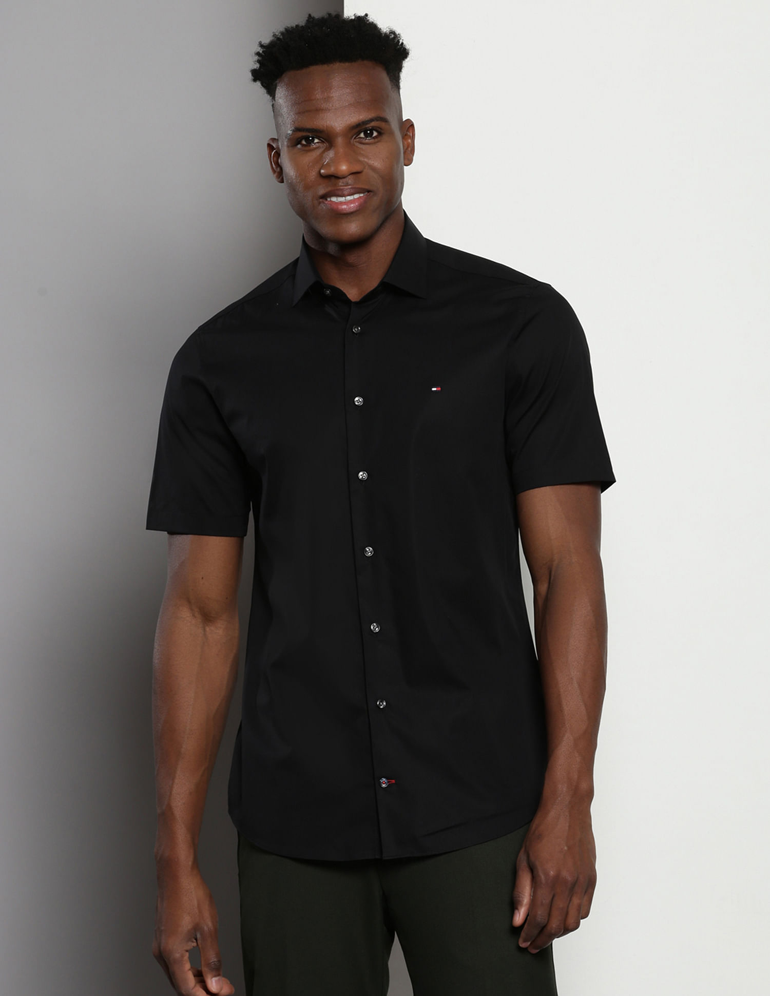 Tommy Hilfiger Solid Poplin Shirt