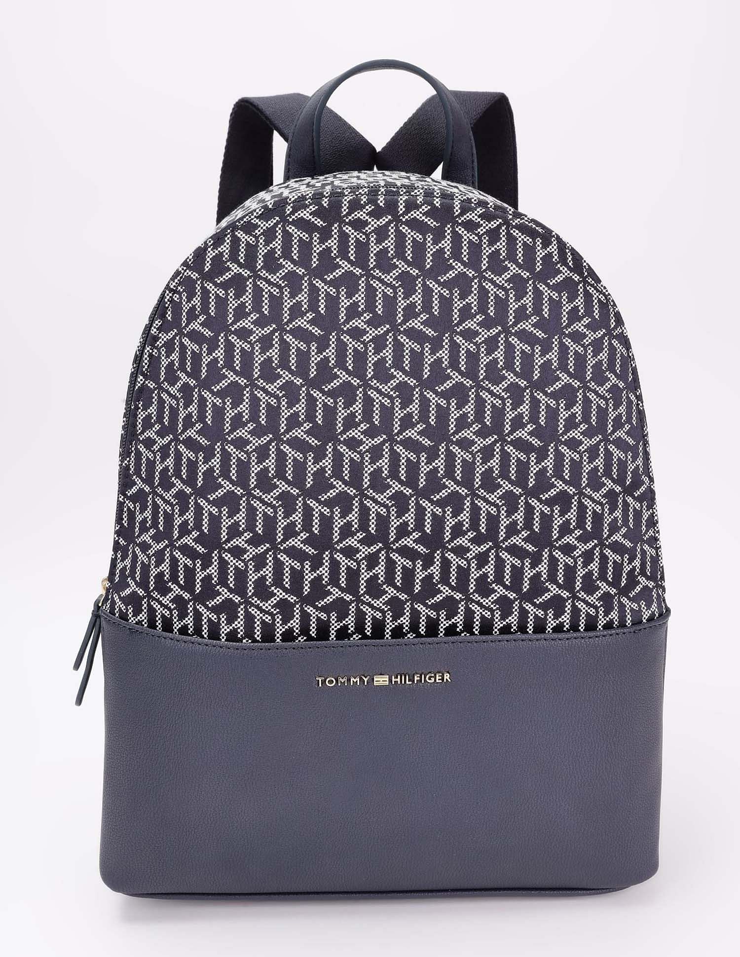 Tommy Hilfiger Logo Blue Polyester Backpack