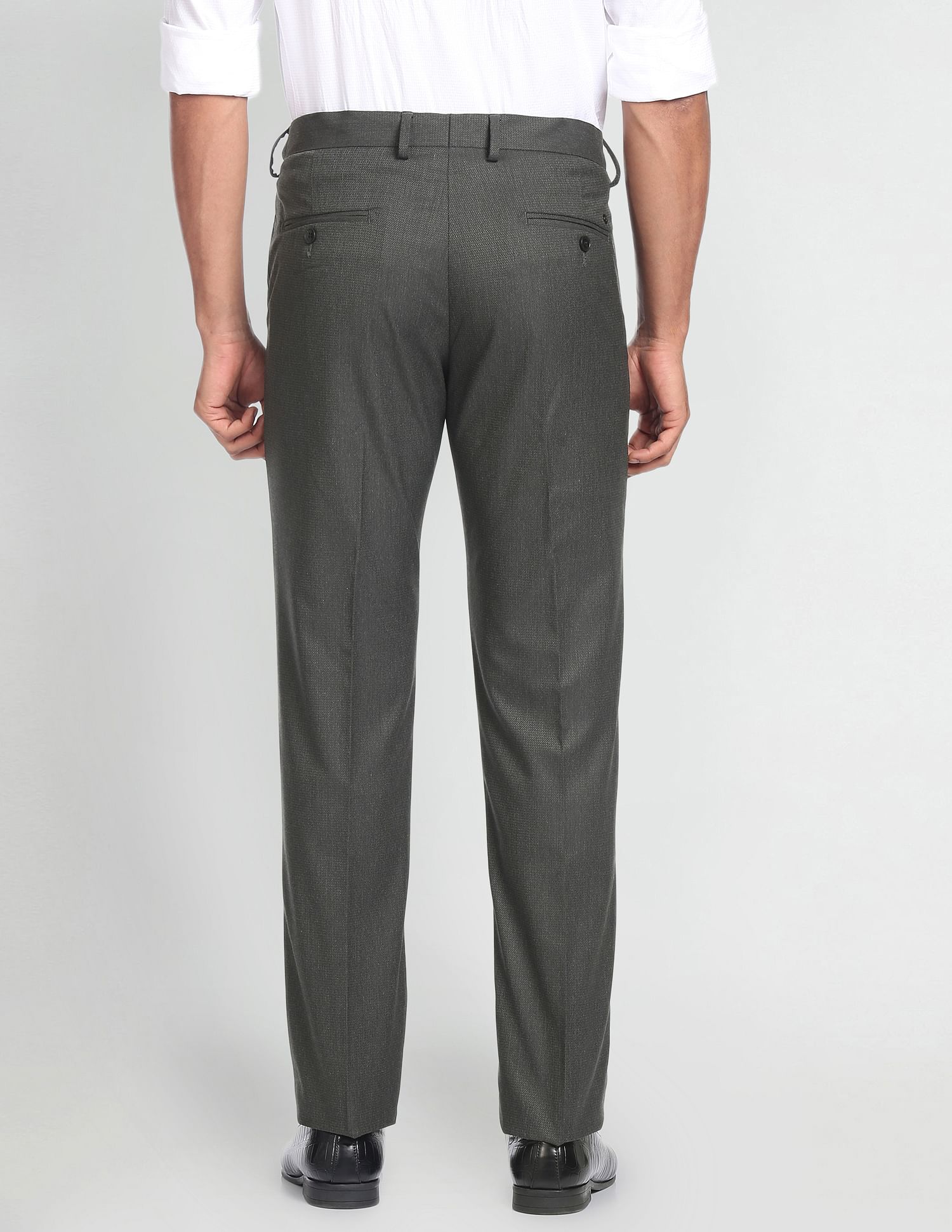 Arrow Dobby Hudson Regular Fit Trousers