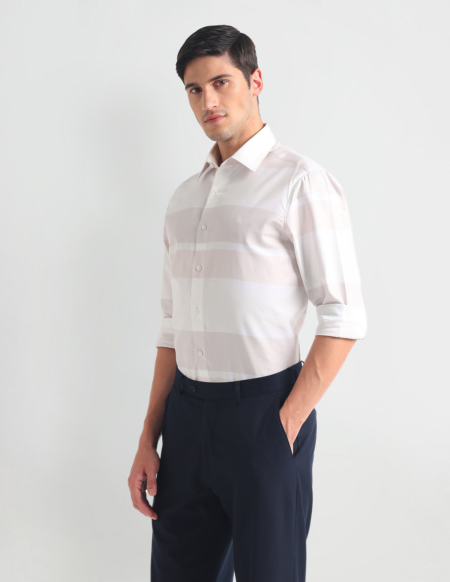 Arrow Pure Cotton Stripe 1851 Shirt