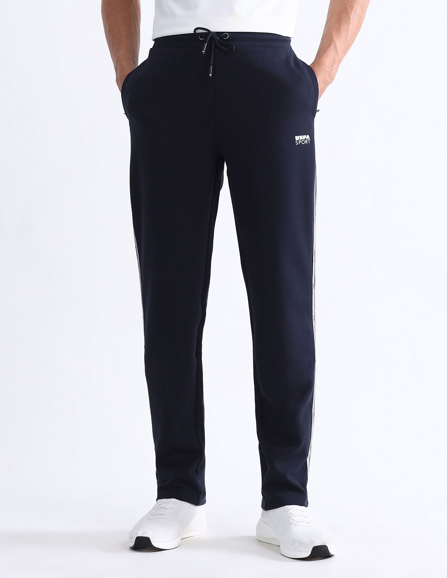 USPA Active Mid Rise Solid Active Track Pants