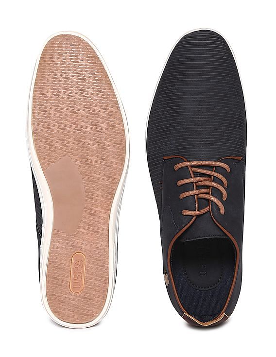 U.S. Polo Assn. Contrast Lace Striped Orlov Derby Shoes