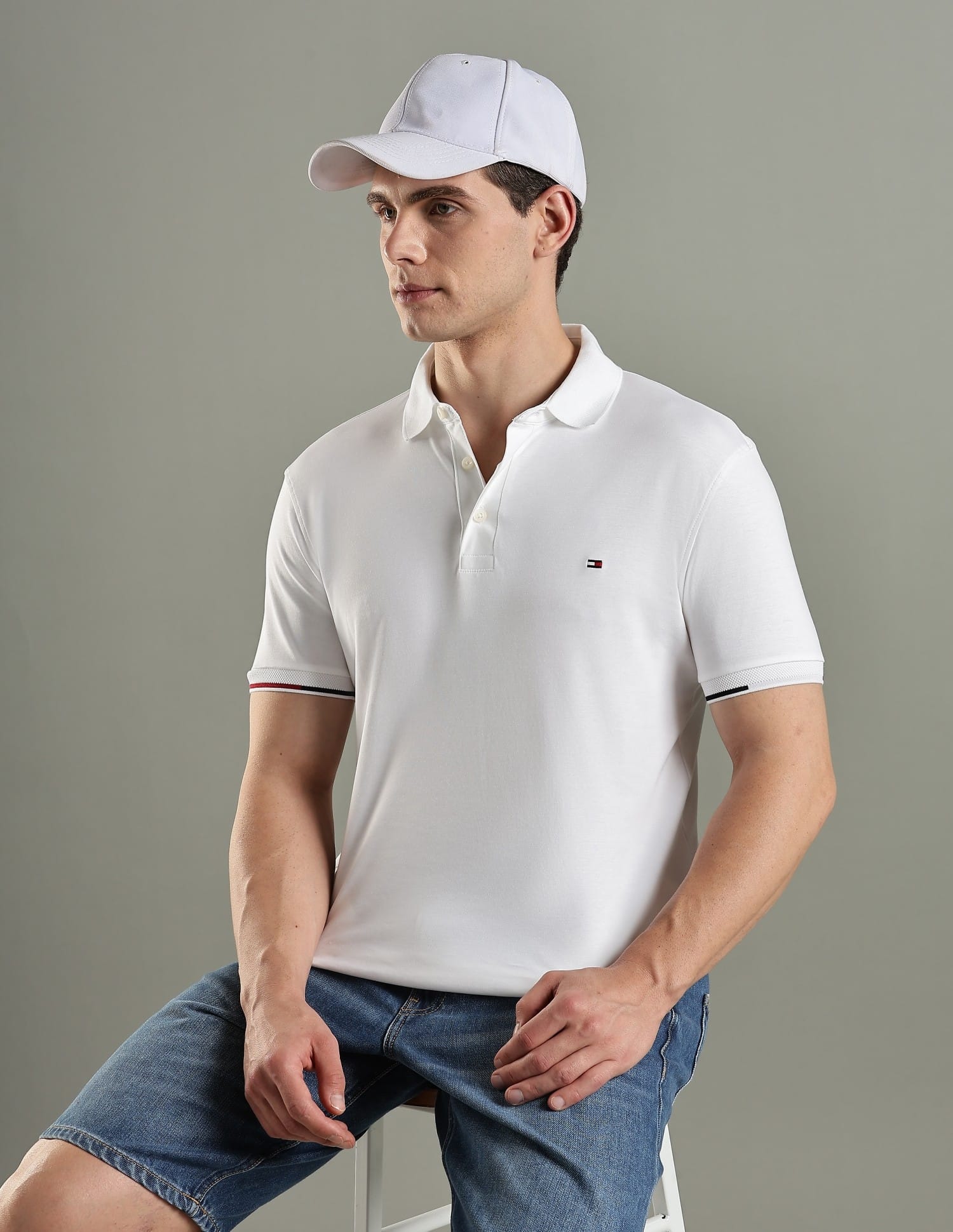 Zalora Tommy Hilfiger Chino Slim Fit Chino Shorts Tommy Grey